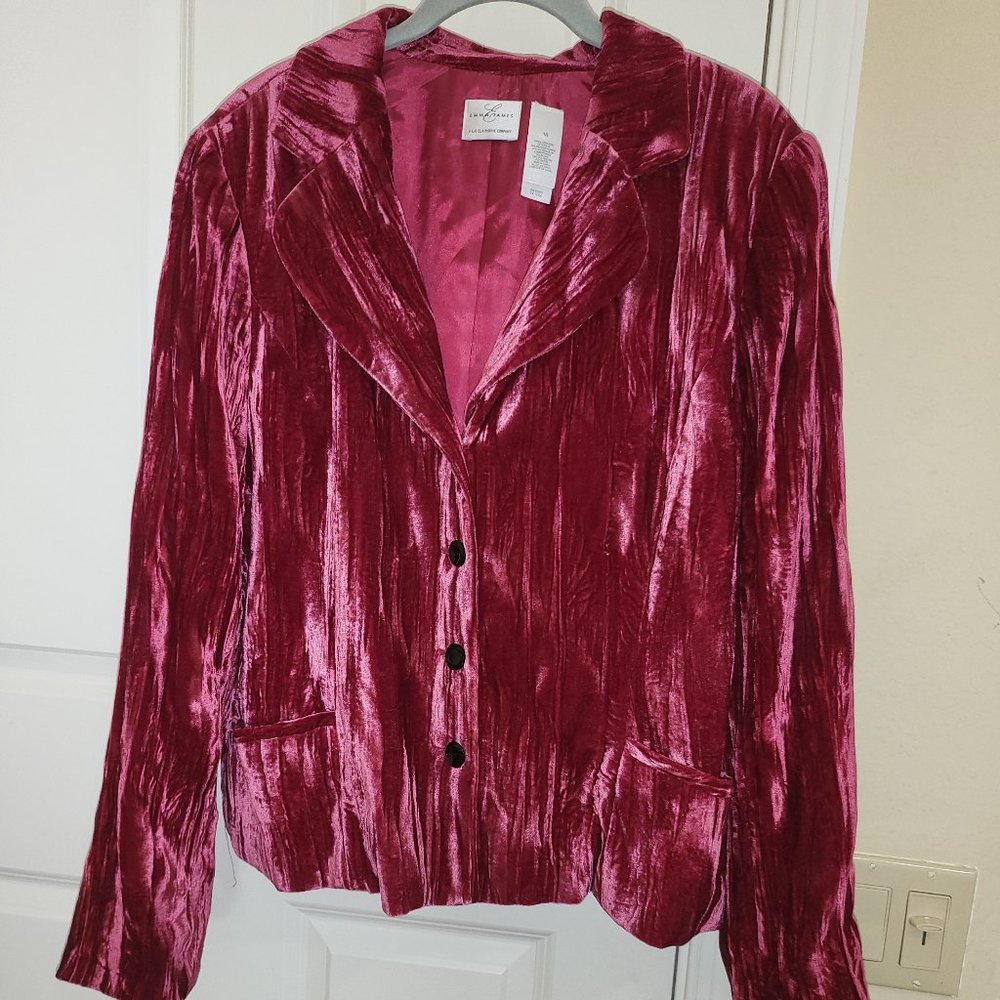 Emma James (Liz Claiborne) crushed velvet blazer 16